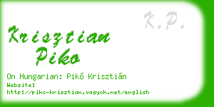 krisztian piko business card
